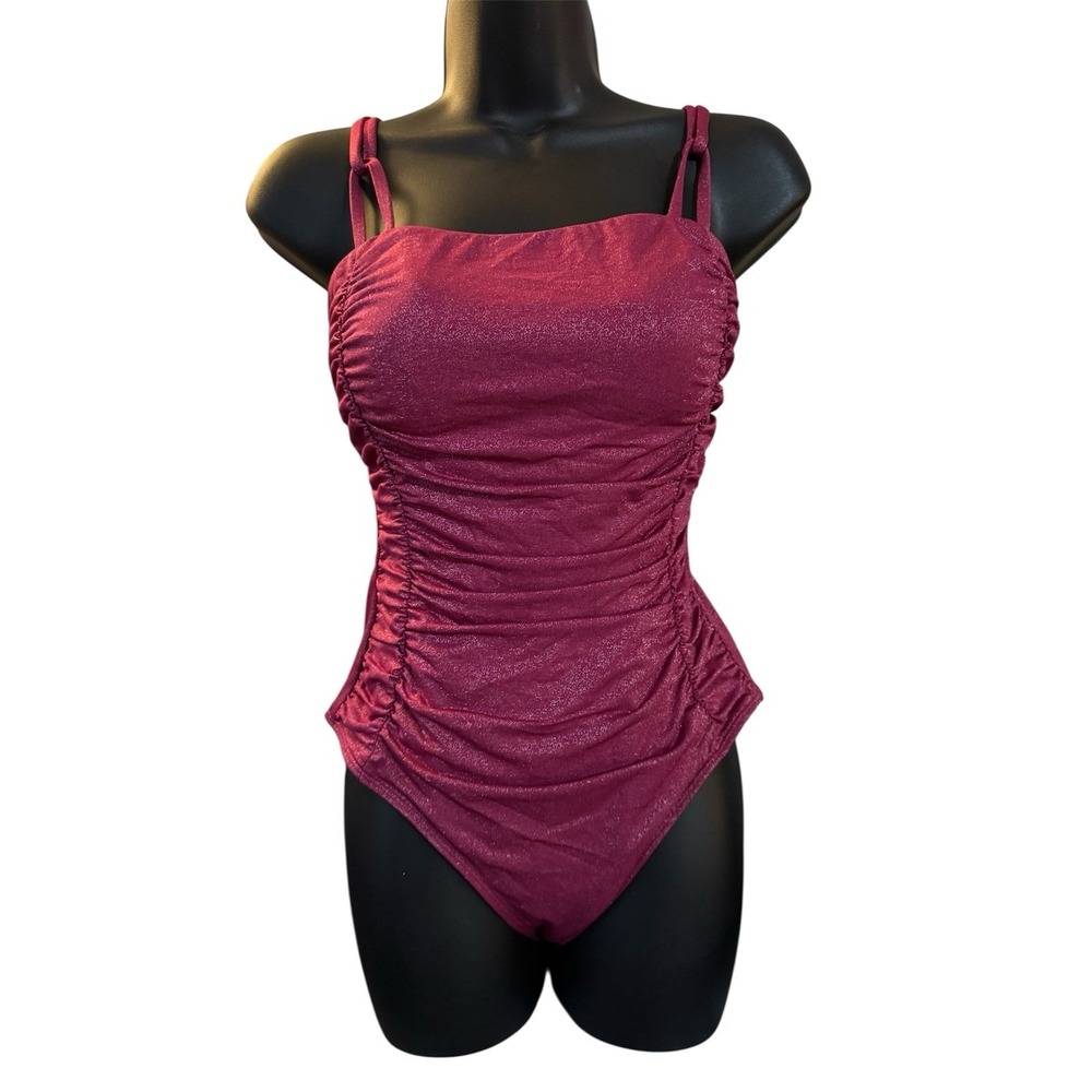 NWT Cupshe Shimmery Square Neck One-Piece Swimsuit – Size Medium
